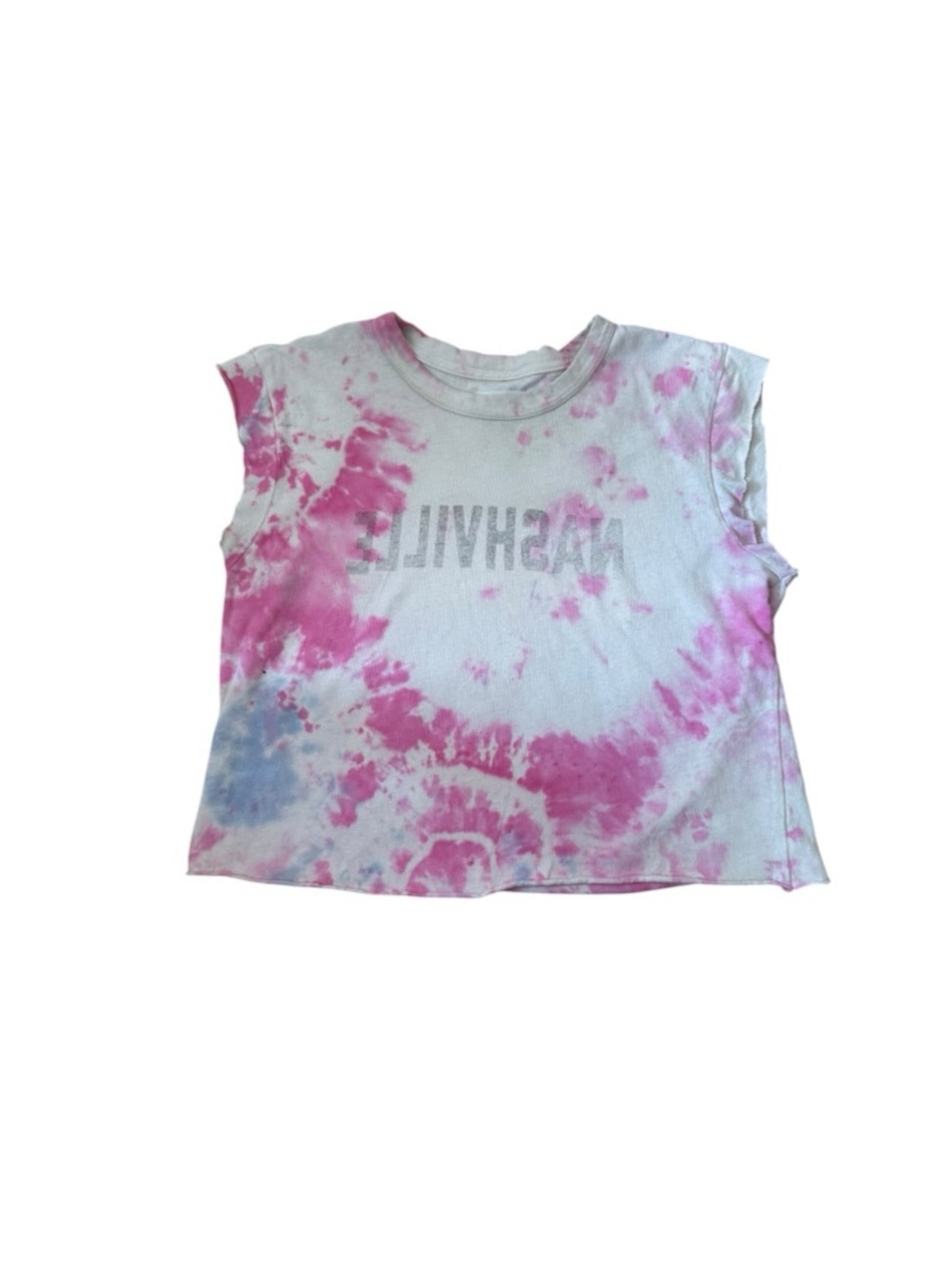 imogene + willie Pink and White Tie-Dye Short Sleeve Tee